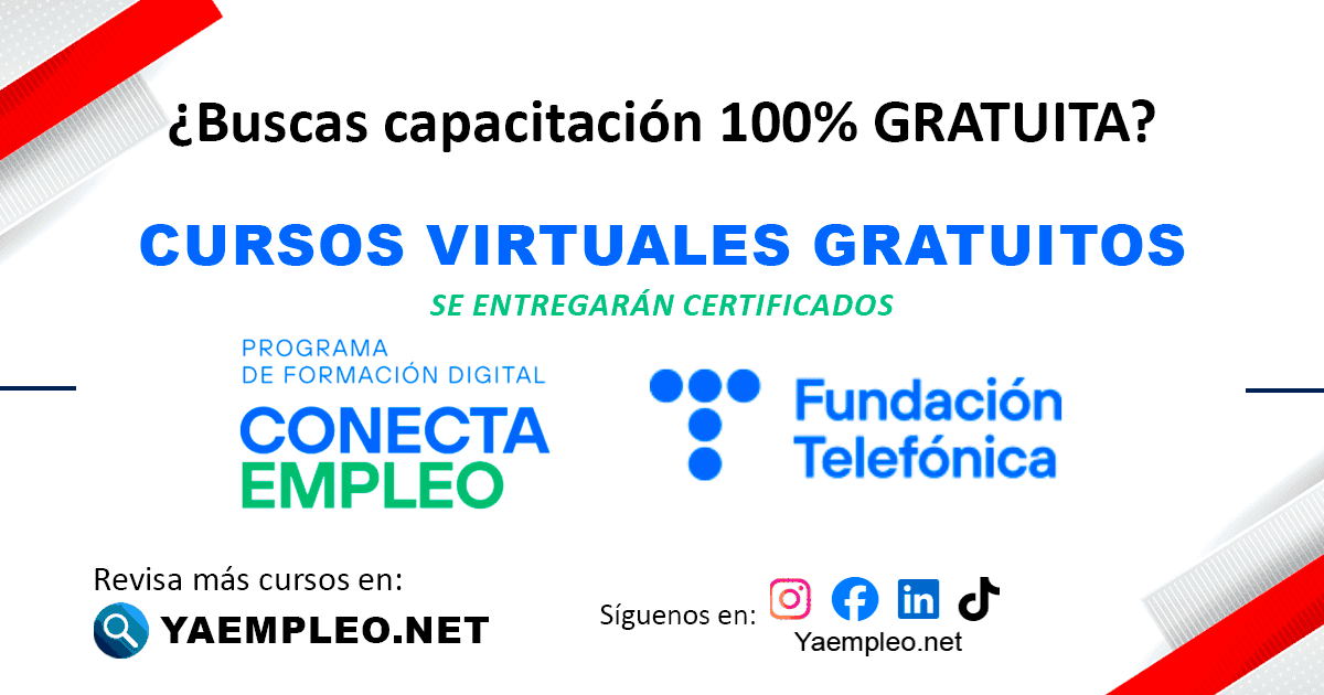 Cursos gratuitos de Conecta Empleo - Fundación Telefónica