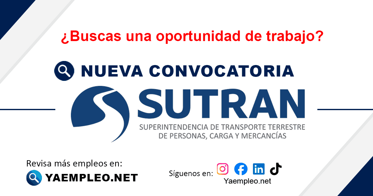 Superintendencia de Transporte Terrestre de Personas, Carga y Mercancías - SUTRAN 