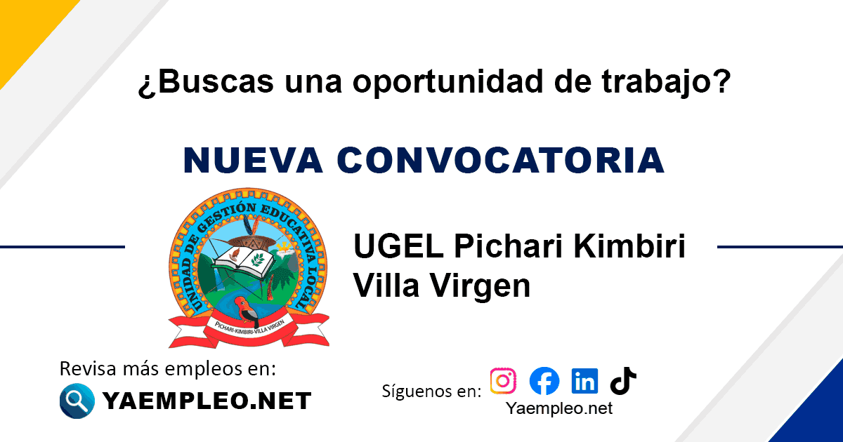 Ugel Pichari Kimbiri Villa Virgen